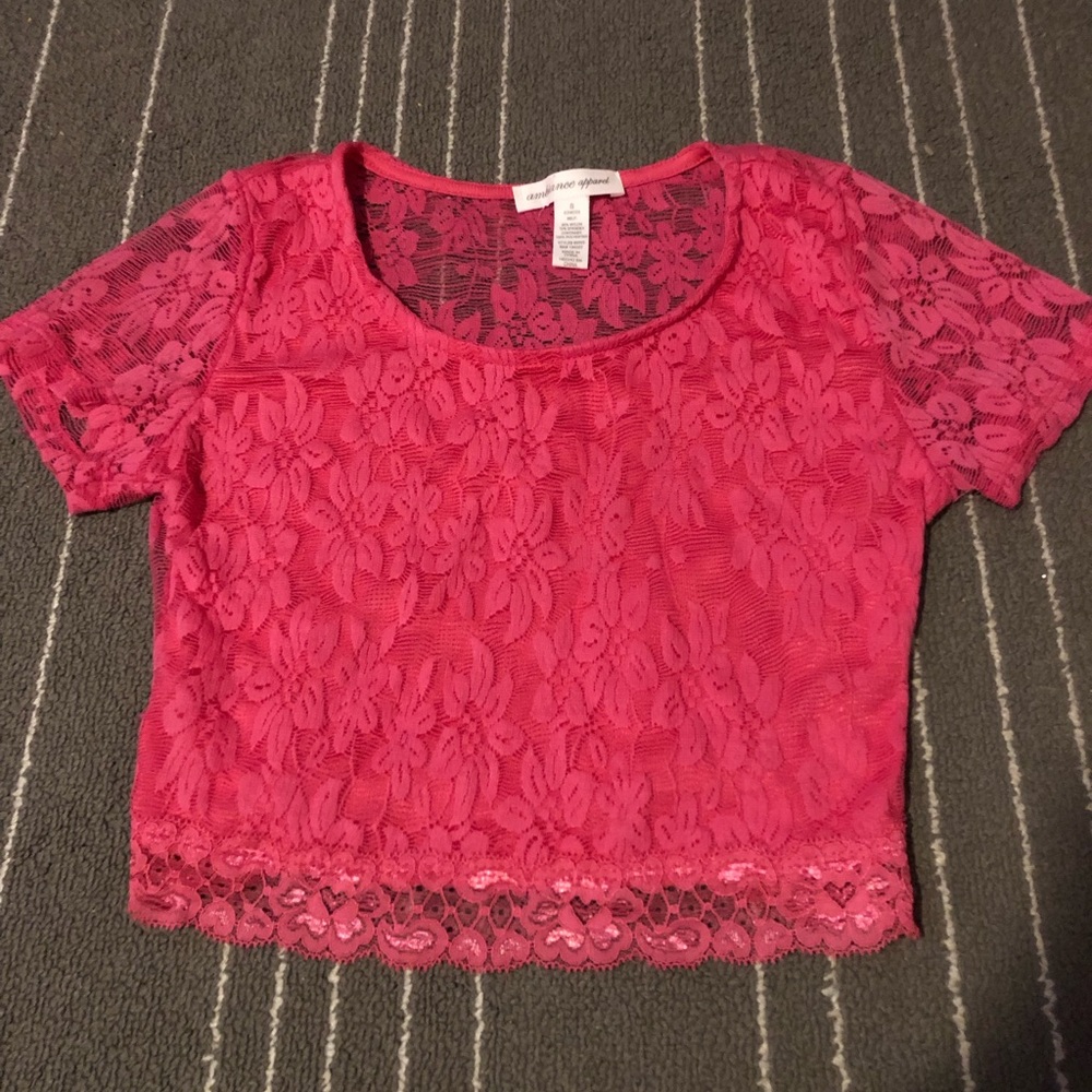 Hot pink crop top